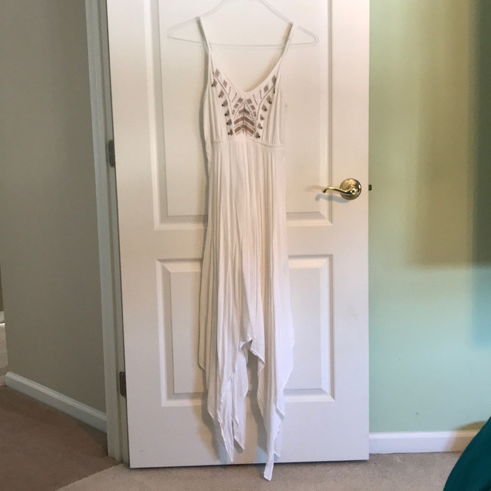 White Volcom high-low maxi dress